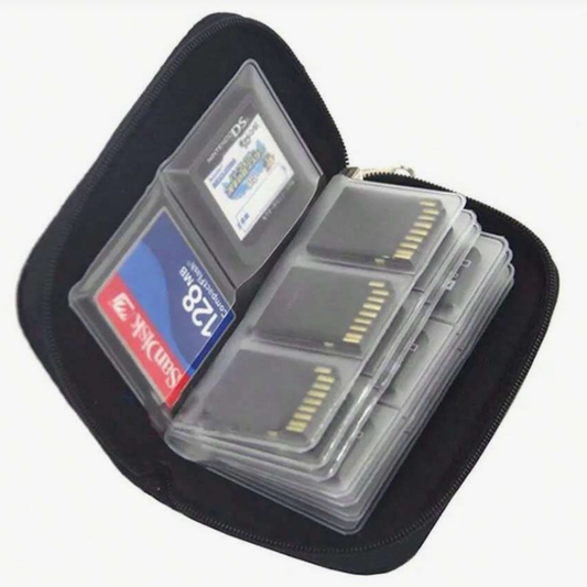 Zippered SD Card Storage Case – Holds 22 Standard SD Cards