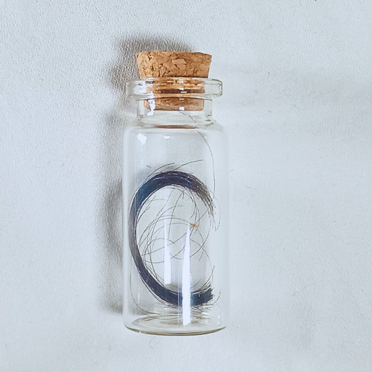 Baby Hair Keepsake 10ml Glass Capsule Jars with Corks | Set of 2