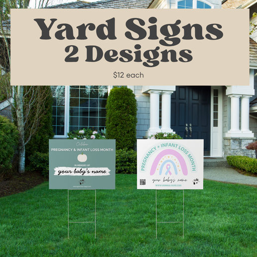 PAIL Awareness Single Sided Yard Signs - Customize With Your Baby's Name