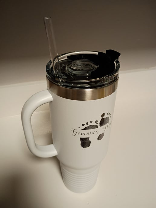 40 oz Stainless Steel Insulated Drink Tumbler with Straw | Gemma's Hope Design